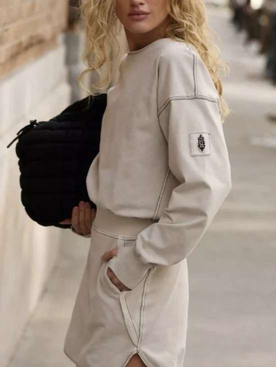 Free People Movement New Flow Skortsie Dress Size XS Tofu Beige Shorts Skort - Picture 2 of 16